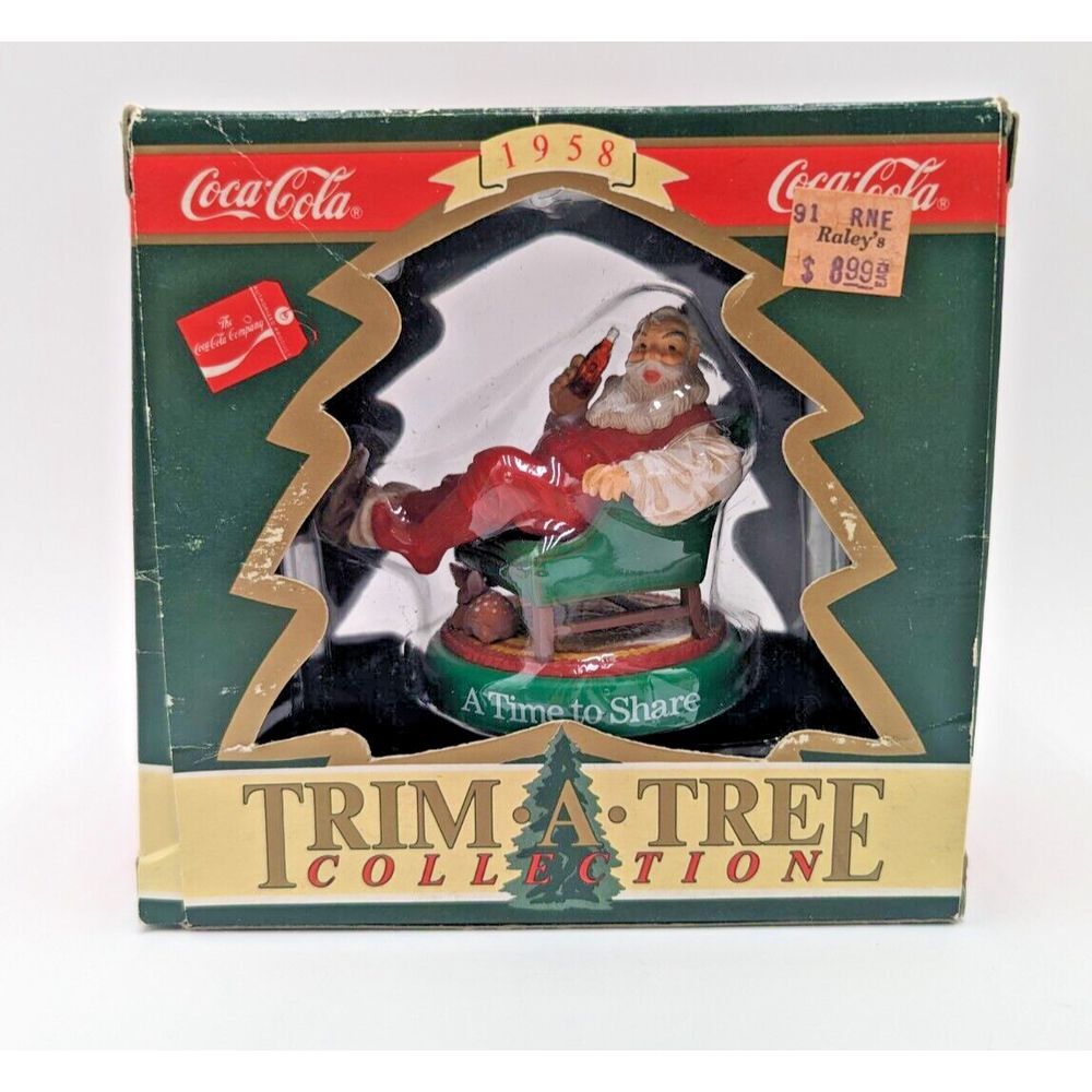 2 Coca Cola Ornament Santa Claus‎  1990 - Picture 6 of 16